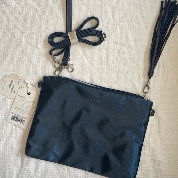 Pixie Mood Blue Satin Crossbody NWT - Picture 6 of 9